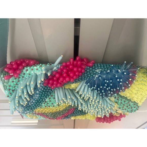 Viral TikTok Handmade Beaded Coastal Coral Reef Shoulder Handbag NWT - Picture 4 of 12